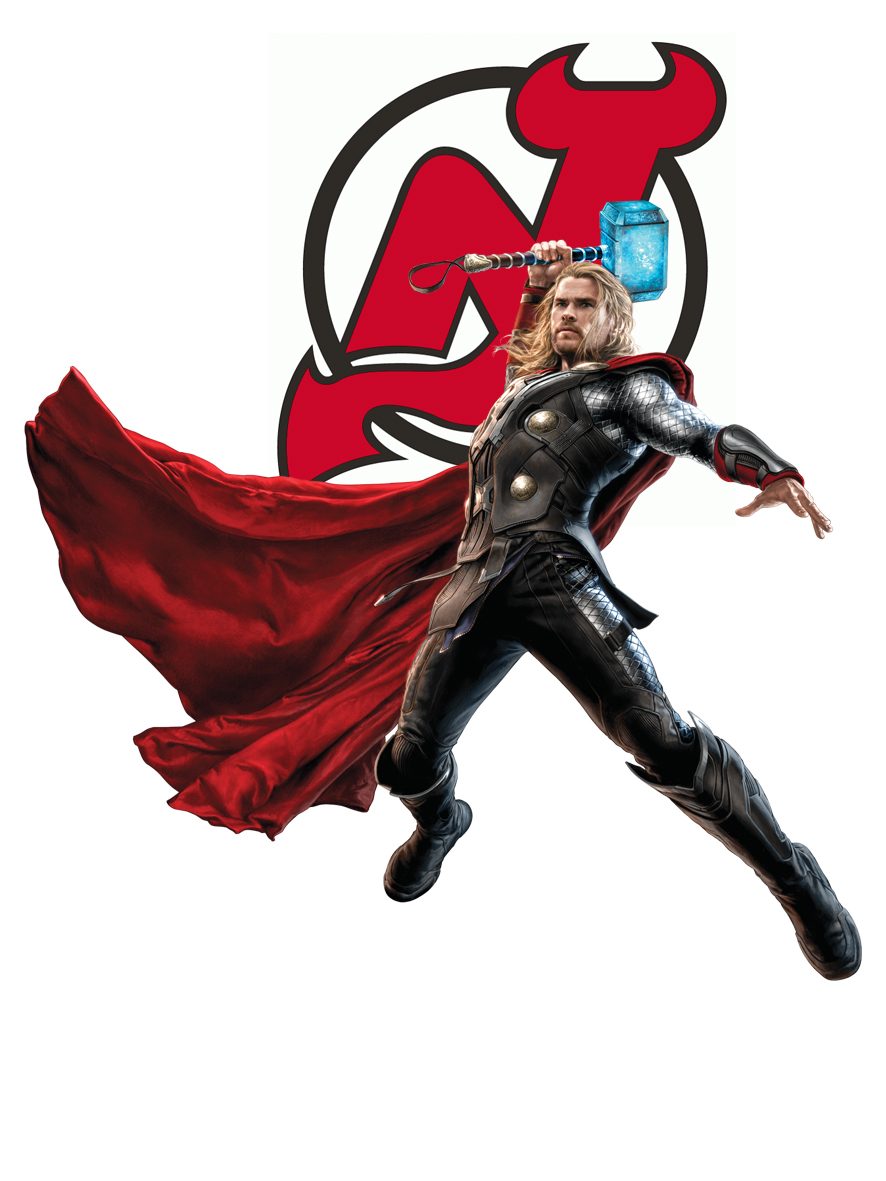 New Jersey Devils Thor Logo vinyl decal